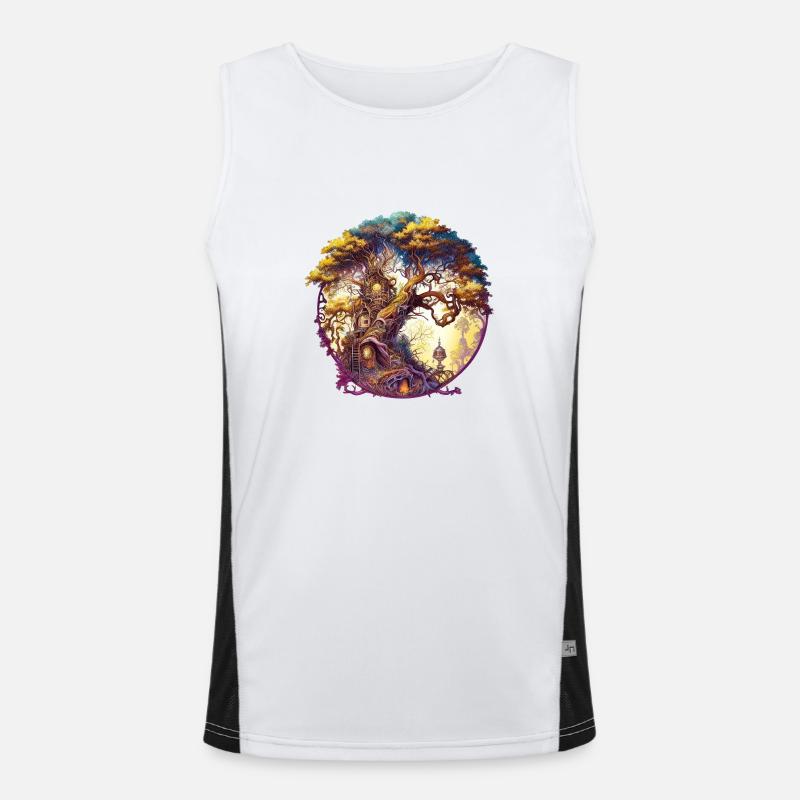 Treehouse-Series No. 1 Funktionelles Kontrast-Tank Top für Männer 