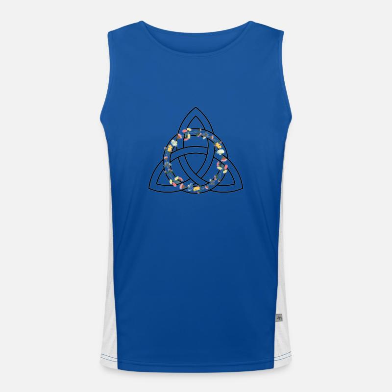 Keltisches Symbol - Triquetra / Triquette oder Triquel. Funktionelles Kontrast-Tank Top für Männer 
