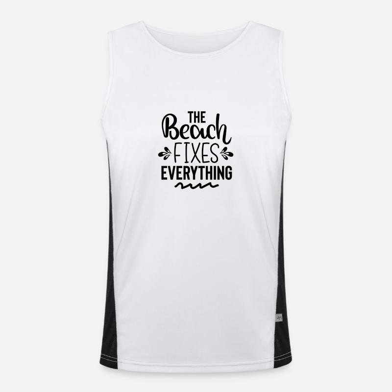 The Beach Fixes Everything Men's Functional Contrast Tank Top 