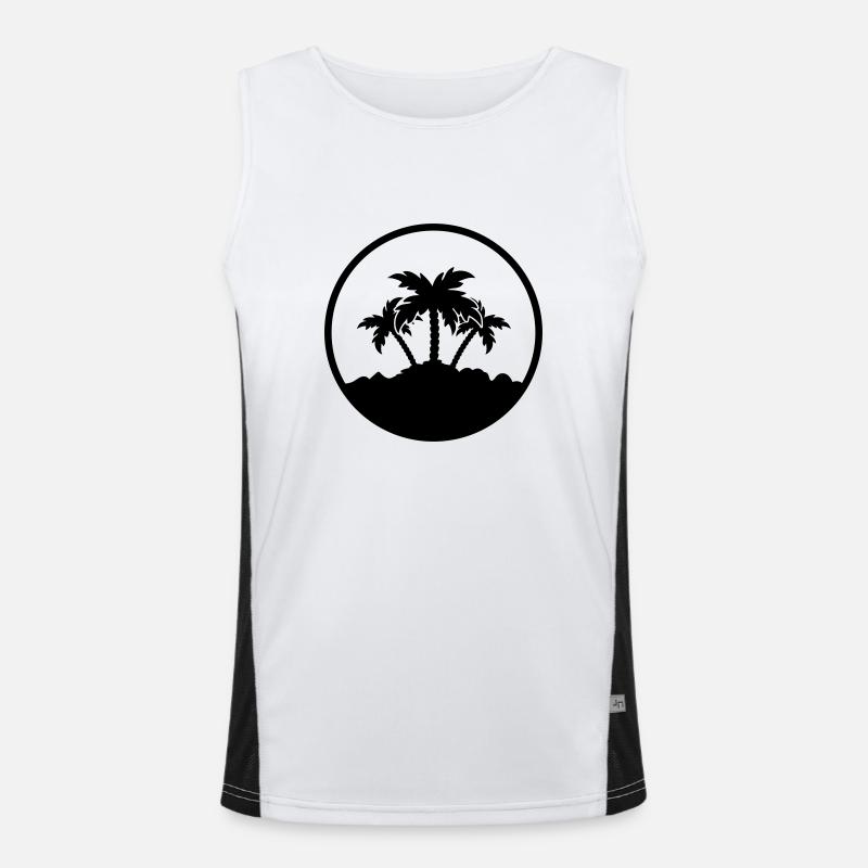 palmen design Funktionelles Kontrast-Tank Top für Männer 
