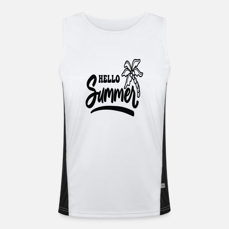 Hello Summer Funktionelles Kontrast-Tank Top für Männer 