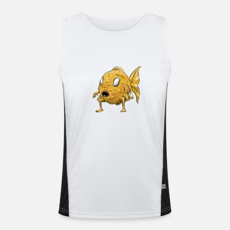 Fish blob Men's Functional Contrast Tank Top 