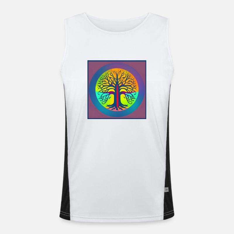 Arbre de vie flashy Débardeur respirant contrasté Homme 
