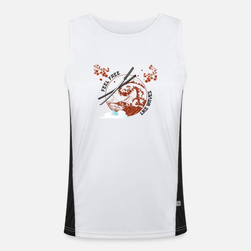 Sentez-vous libre comme des vagues Débardeur respirant contrasté Homme 