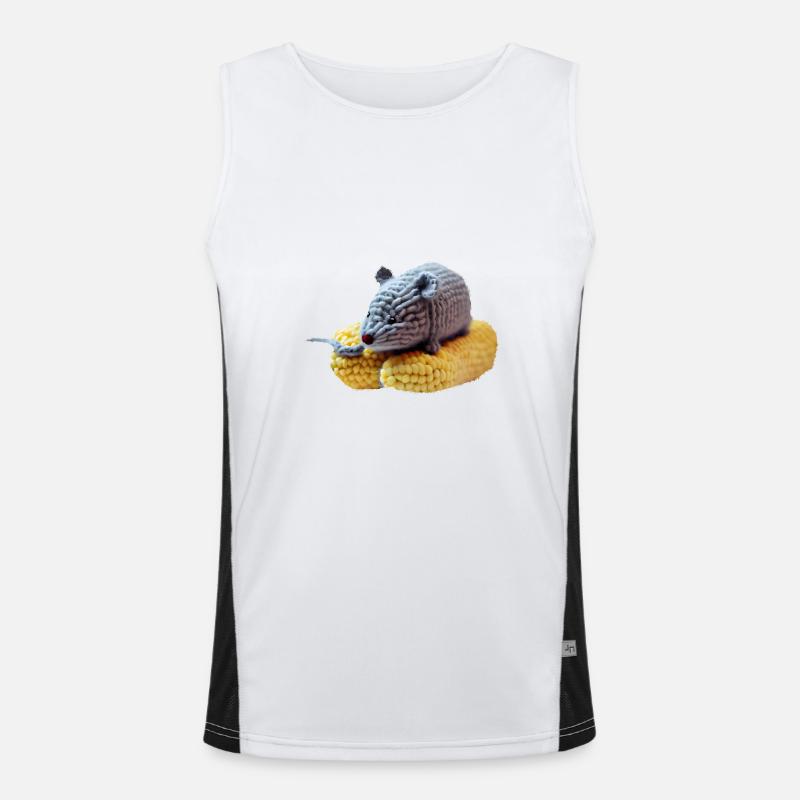 Mouse on corn Men's Functional Contrast Tank Top 