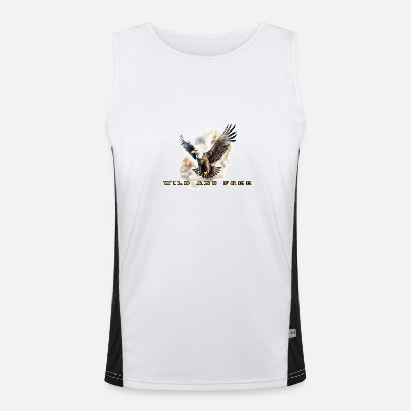 Wild and Free Funktionelles Kontrast-Tank Top für Männer 