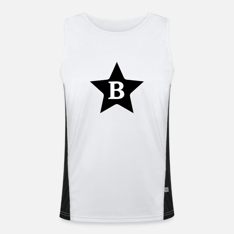 Buchstabe b Stern Funktionelles Kontrast-Tank Top für Männer 