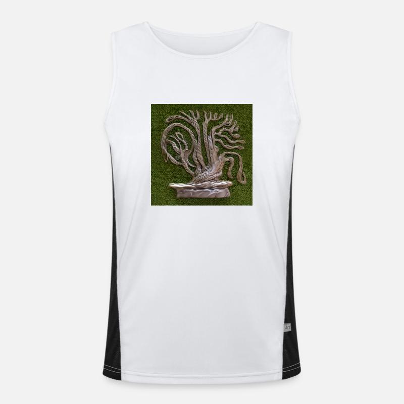 Alter Baum wird grün Funktionelles Kontrast-Tank Top für Männer 