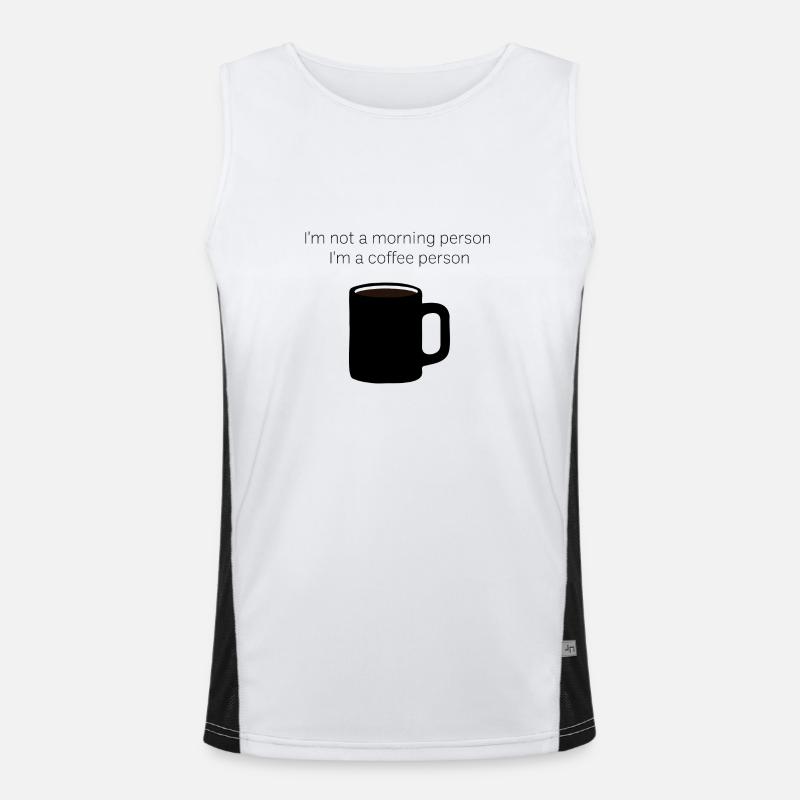 Ich bin ein Kaffeemensch Funktionelles Kontrast-Tank Top für Männer 