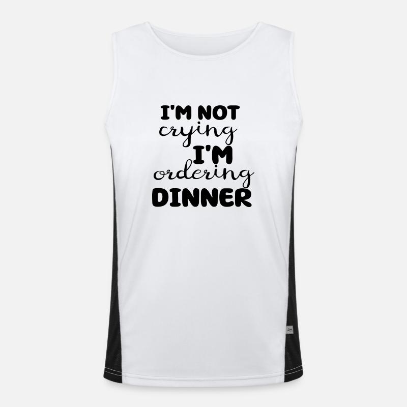 Je ne pleure pas, je commande le dîner Débardeur respirant contrasté Homme 