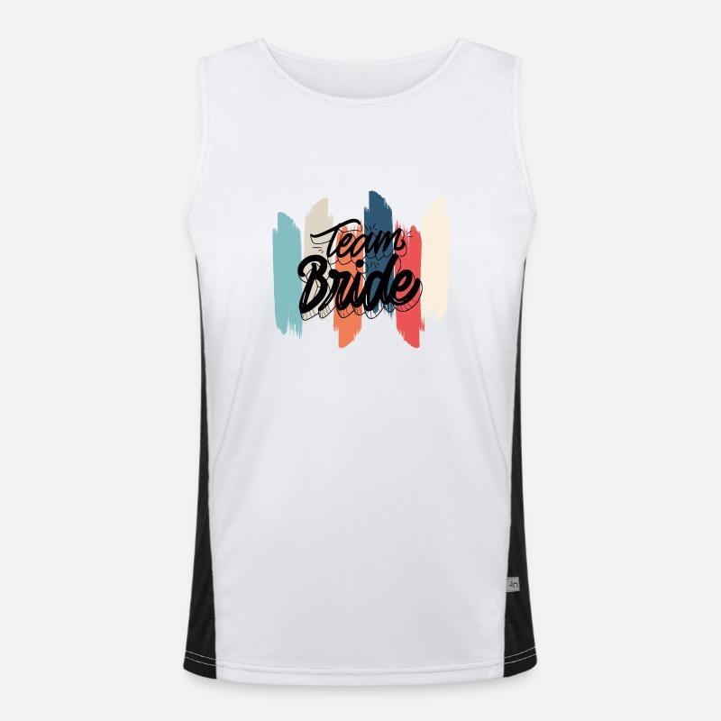 Regenbogen Brautteam Funktionelles Kontrast-Tank Top für Männer 