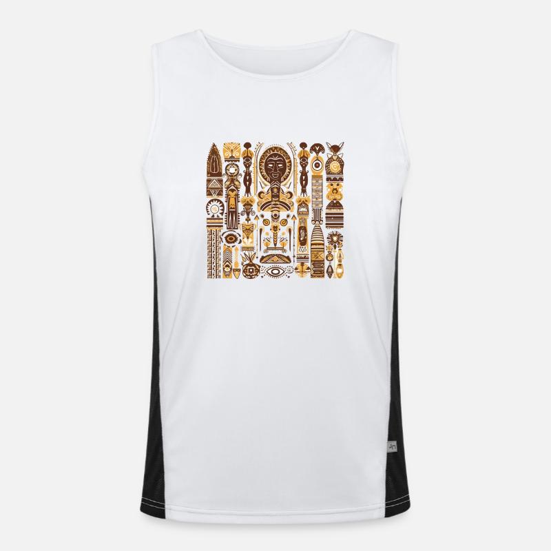 Folklore africain Débardeur respirant contrasté Homme 