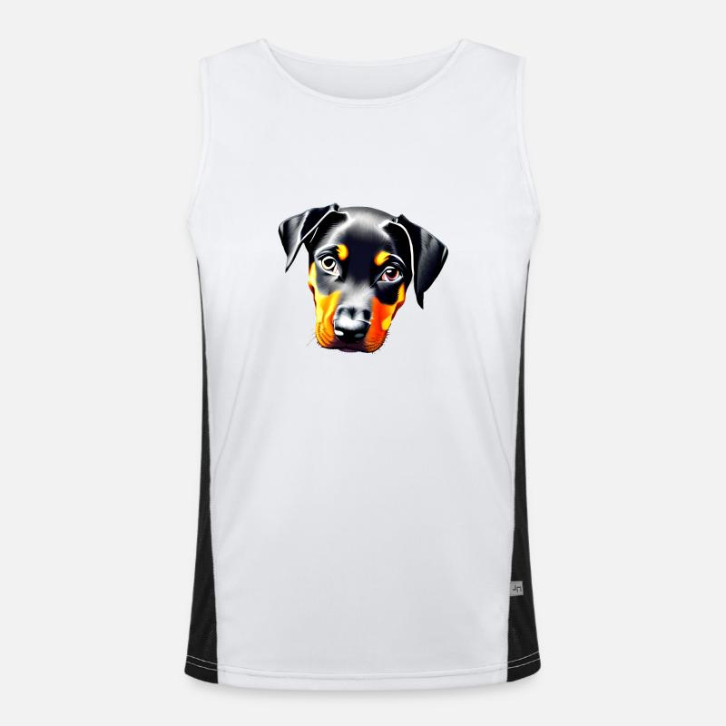Doberman Trainer Doberman Chien Doberman Chiot Débardeur respirant contrasté Homme 