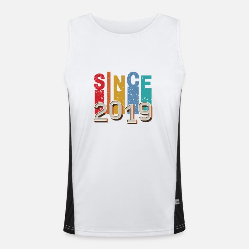 Since 2019 retro Men's Functional Contrast Tank Top 