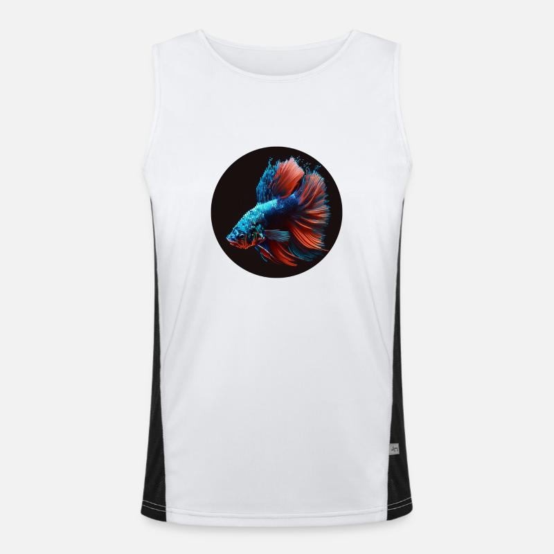 Kampffisch / Beta Splendens Funktionelles Kontrast-Tank Top für Männer 