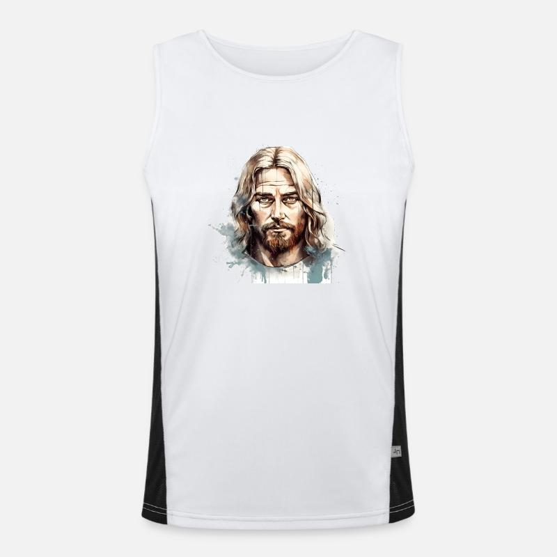 Jésus-Christ #07 Débardeur respirant contrasté Homme 