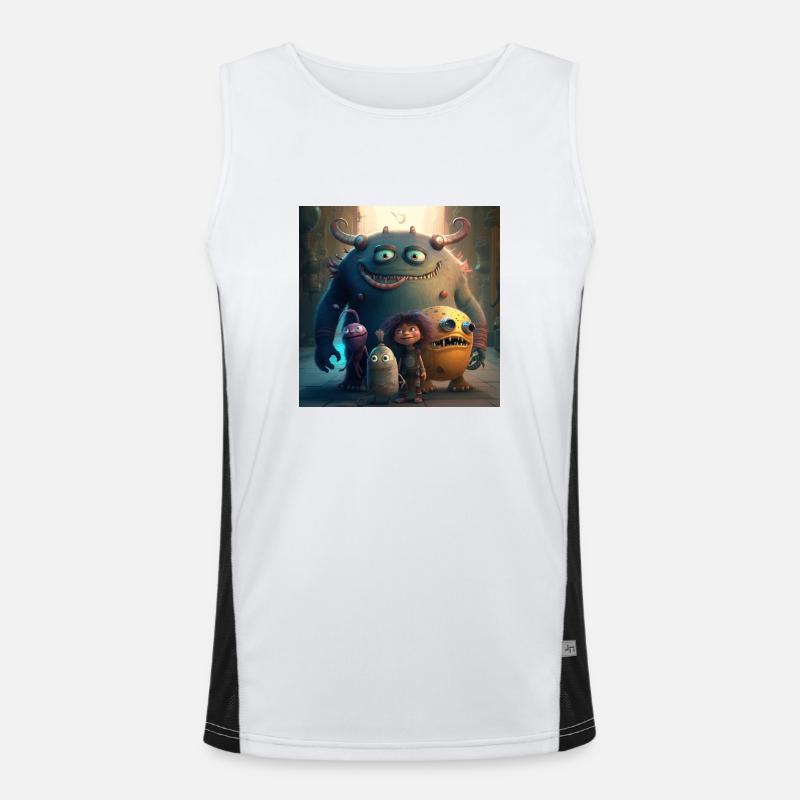 Friendly monsters Men's Functional Contrast Tank Top 