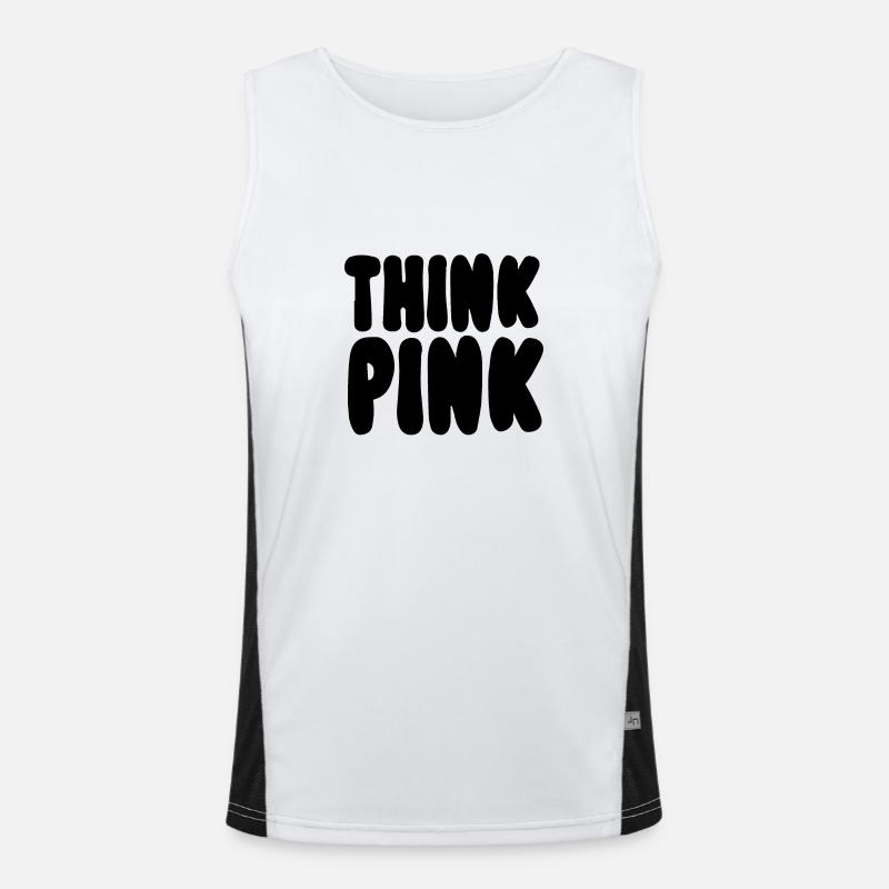 Think Pink Funktionelles Kontrast-Tank Top für Männer 