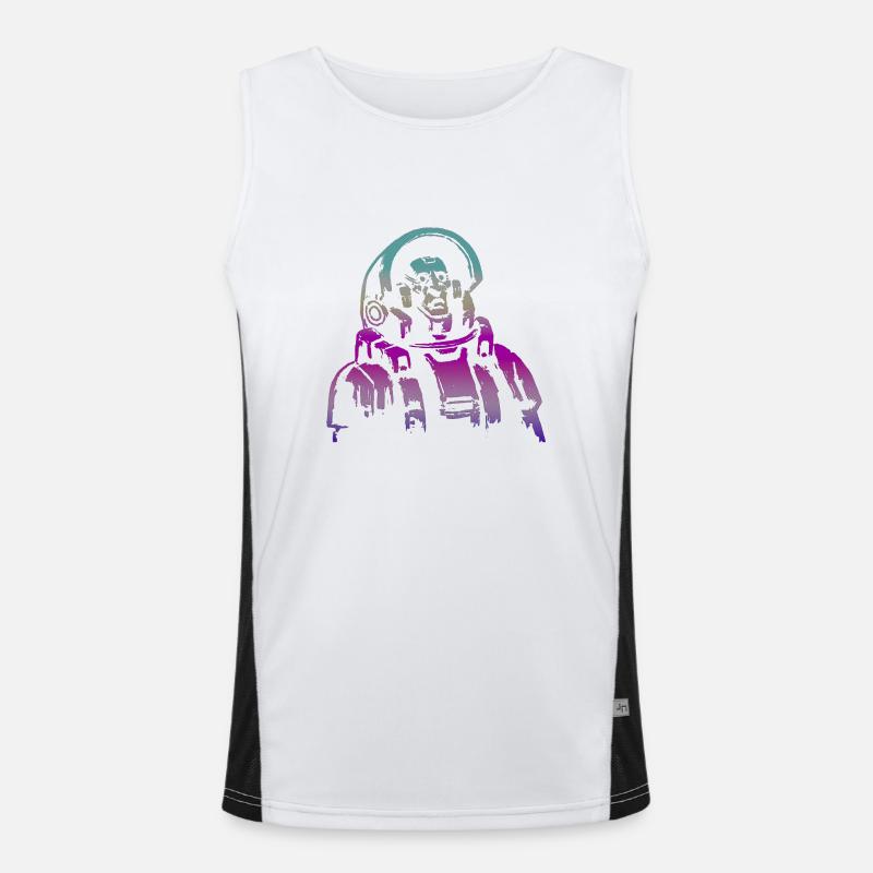 zombie monster wariors soladat horror skull dead Men's Functional Contrast Tank Top 