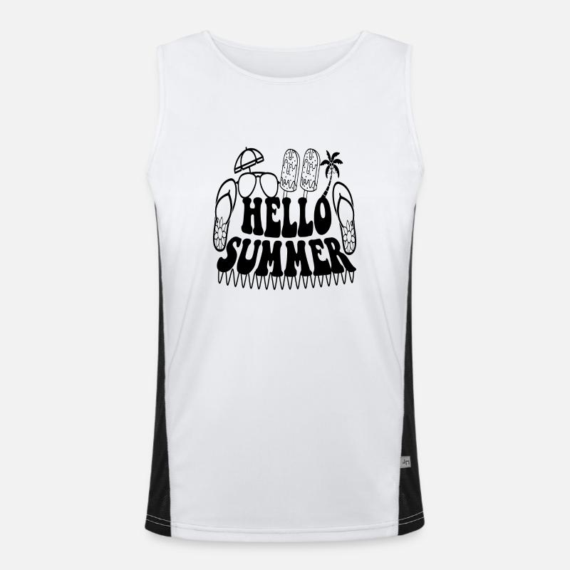 Hello Summer Men's Functional Contrast Tank Top 