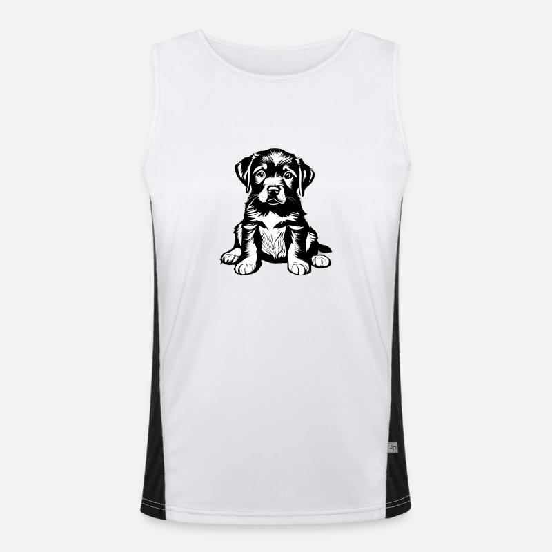 Labrador Retriever chiot Labrador propriétaire Débardeur respirant contrasté Homme 