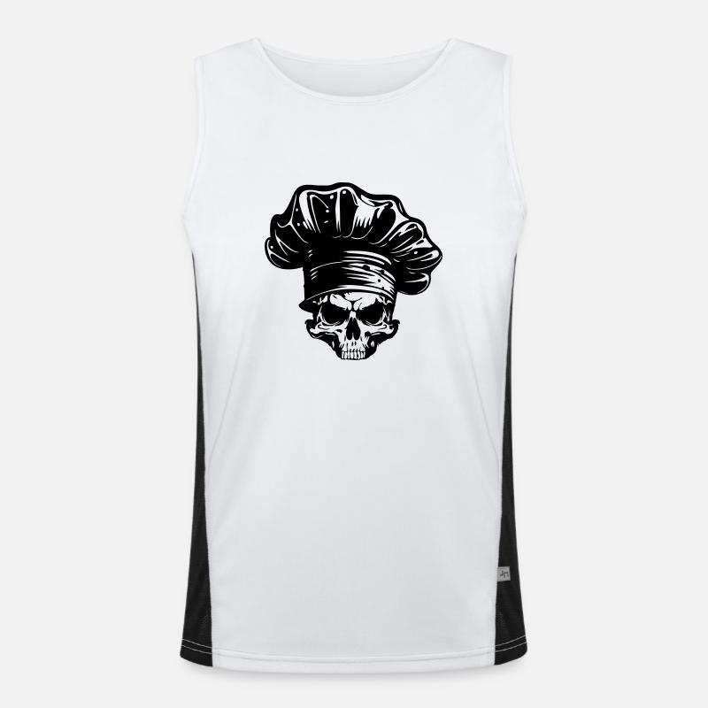 Chef Skeleton Chef - Men's Functional Contrast Tank Top  - white/black