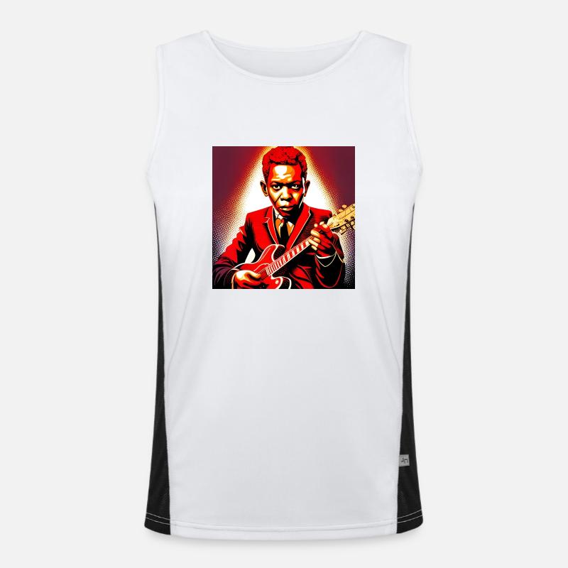 Robert Johnson, Gitarrist Funktionelles Kontrast-Tank Top für Männer 