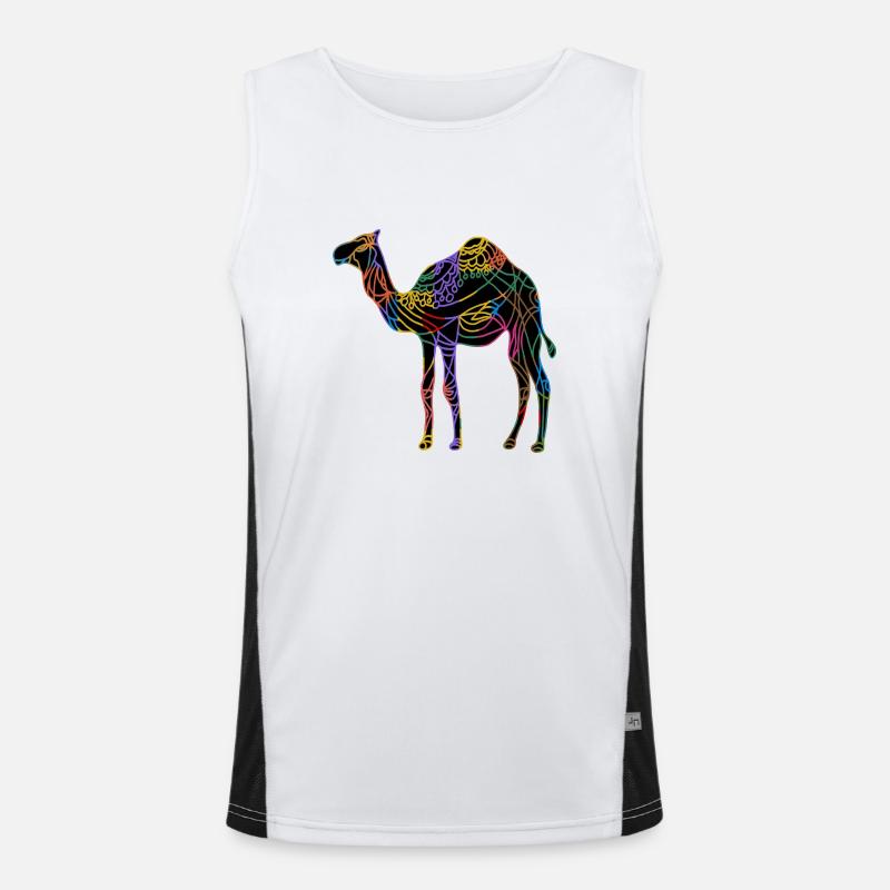 Kamel Funktionelles Kontrast-Tank Top für Männer 