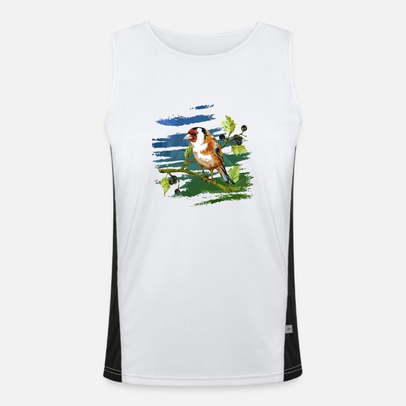 Bunter Vogel Funktionelles Kontrast-Tank Top für Männer 