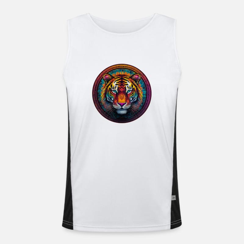 Indian Tiger2 Men's Functional Contrast Tank Top 