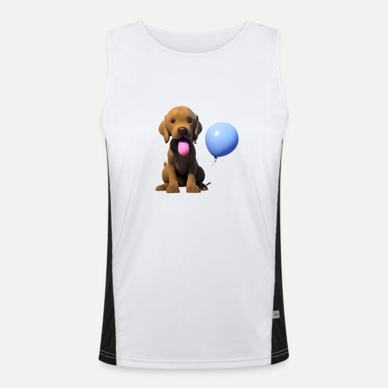 Chiot Labrador propriétaire Labrador Retriever Débardeur respirant contrasté Homme 