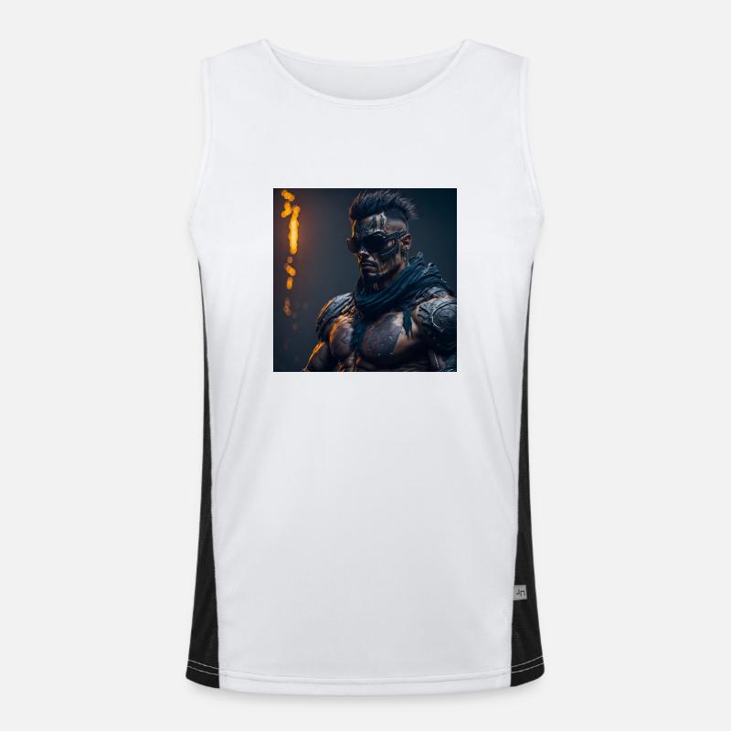 Future Cyberpunkt Warrior Men's Functional Contrast Tank Top 