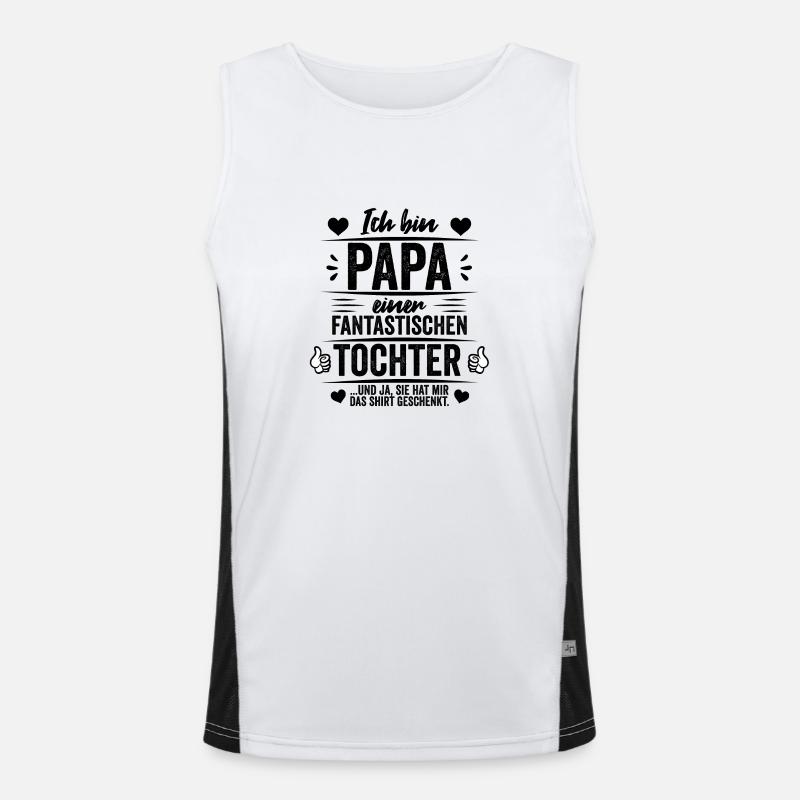 ich bin papa einer fantastischen tochter Funktionelles Kontrast-Tank Top für Männer 