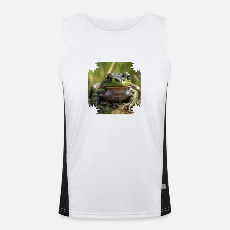Don't be a frog, as the saying goes; Men's Functional Contrast Tank Top 