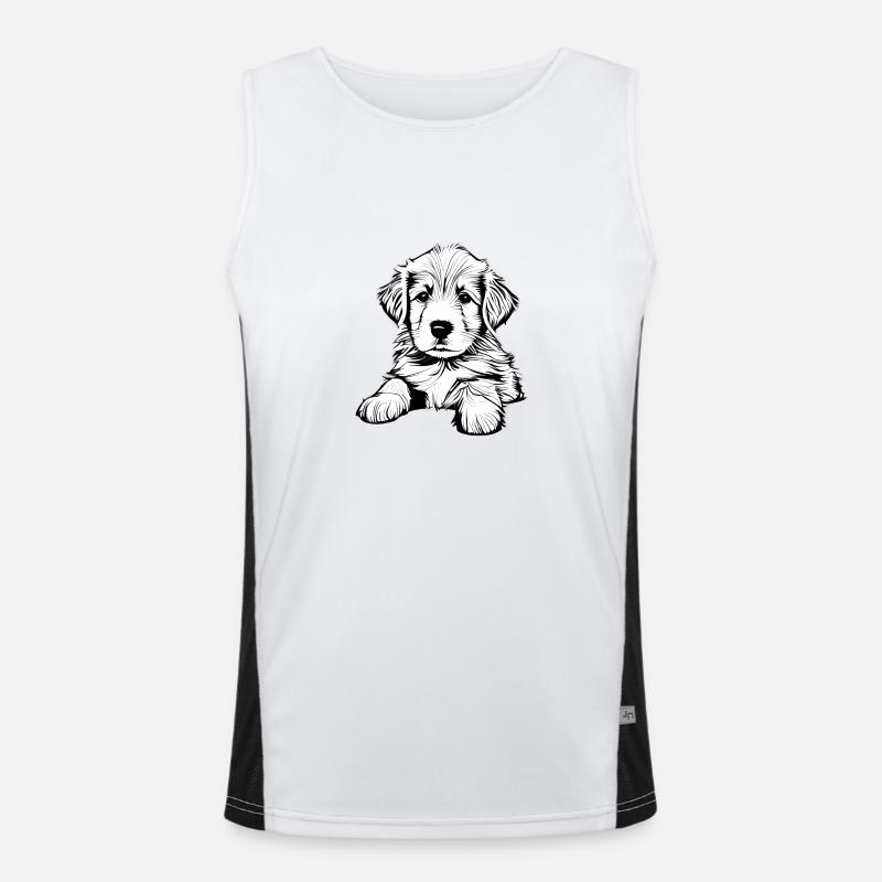 Labrador propriétaire chiot Labrador Retriever Débardeur respirant contrasté Homme 