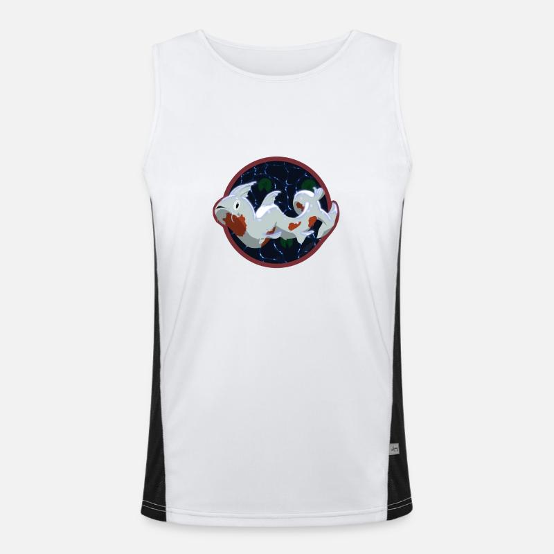 Koi Drache Funktionelles Kontrast-Tank Top für Männer 
