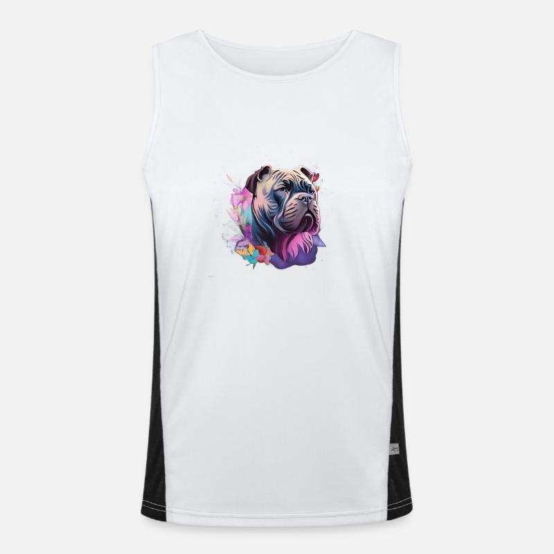 Cane Corso Funktionelles Kontrast-Tank Top für Männer 