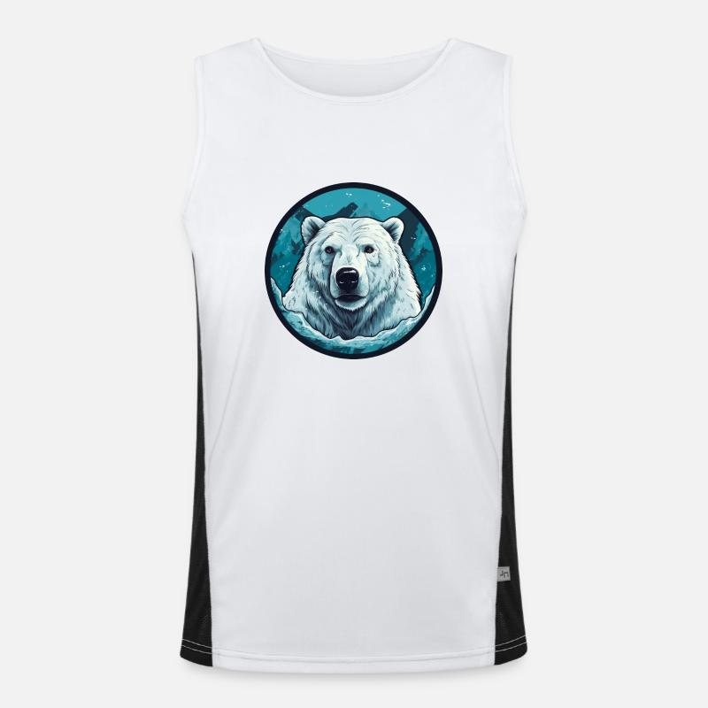 polar bear Men's Functional Contrast Tank Top 