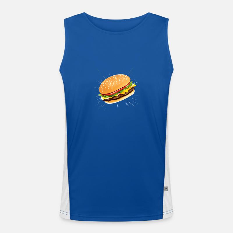 Cheeseburger Men's Functional Contrast Tank Top 