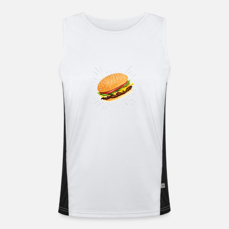Cheeseburger Men's Functional Contrast Tank Top 