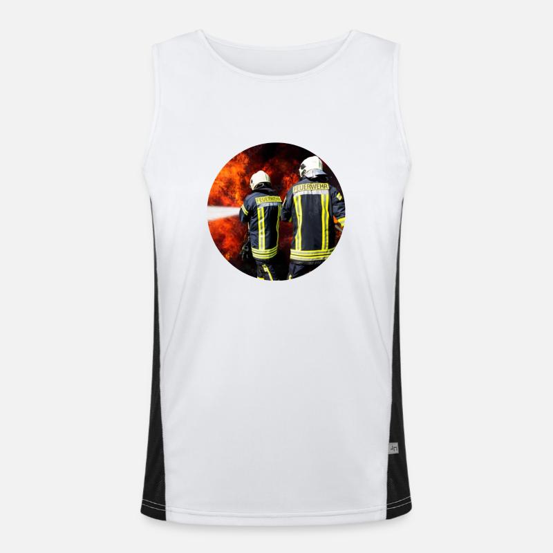 Brandbekämpfung Funktionelles Kontrast-Tank Top für Männer 