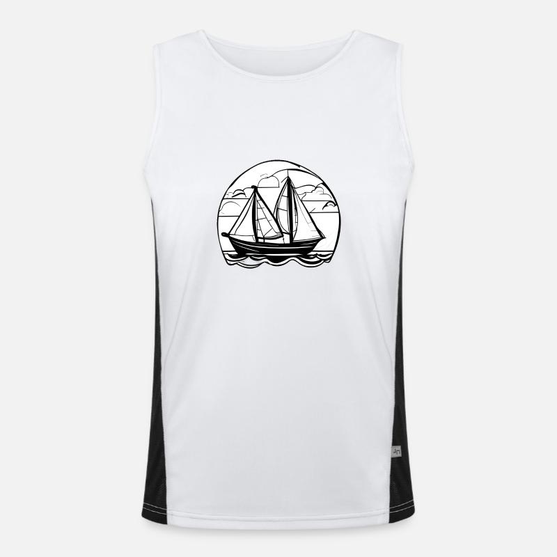Sailor Sailing Ship Sailing Sailing Sailing Sail: Débardeur respirant contrasté Homme 