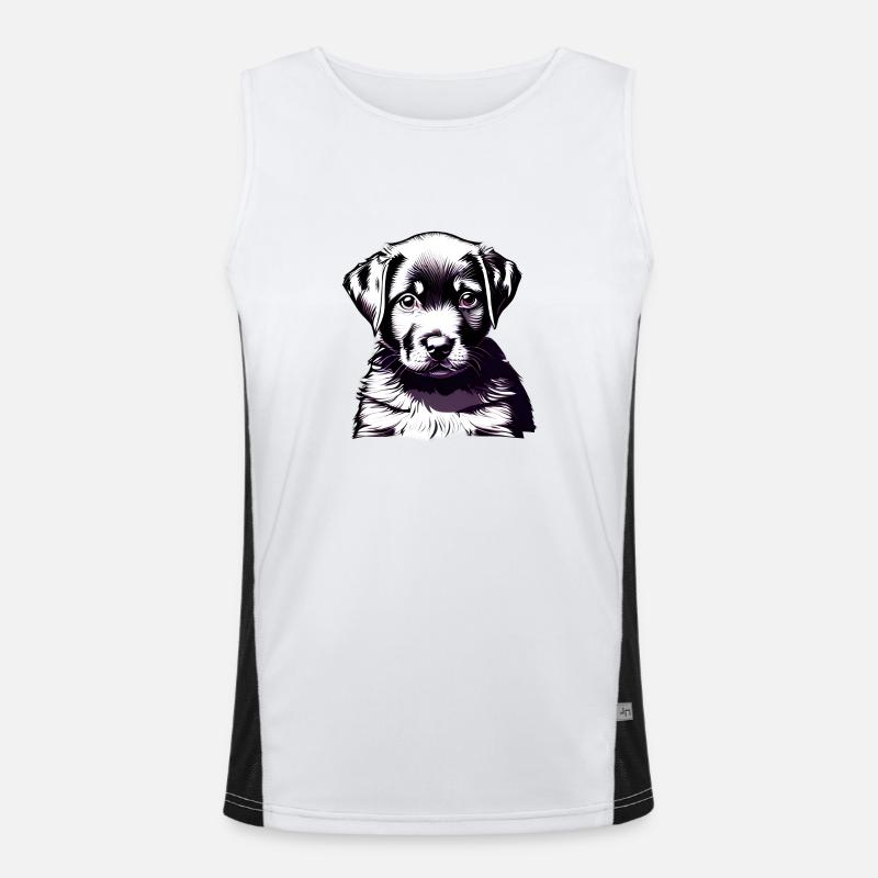 Labrador Retriever chiot Labrador propriétaire Débardeur respirant contrasté Homme 