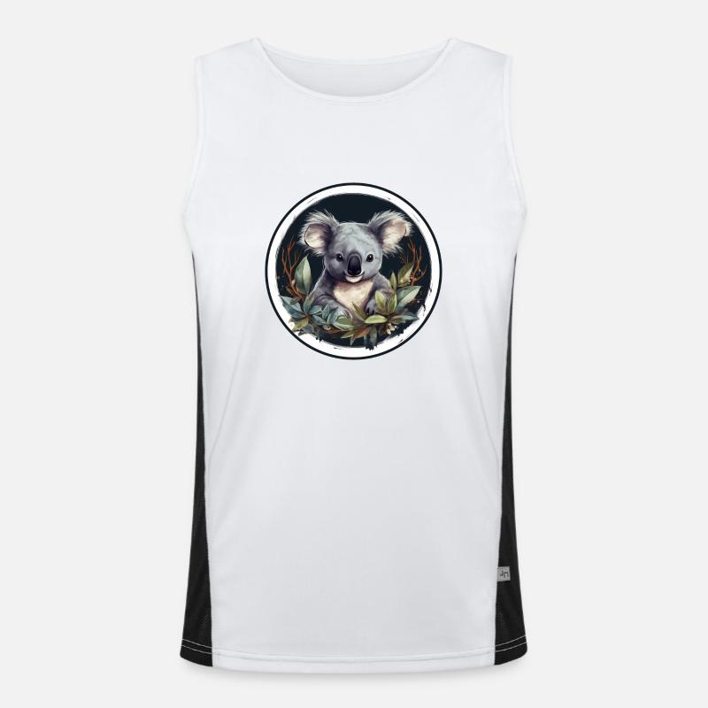 Süßer Koala Funktionelles Kontrast-Tank Top für Männer 