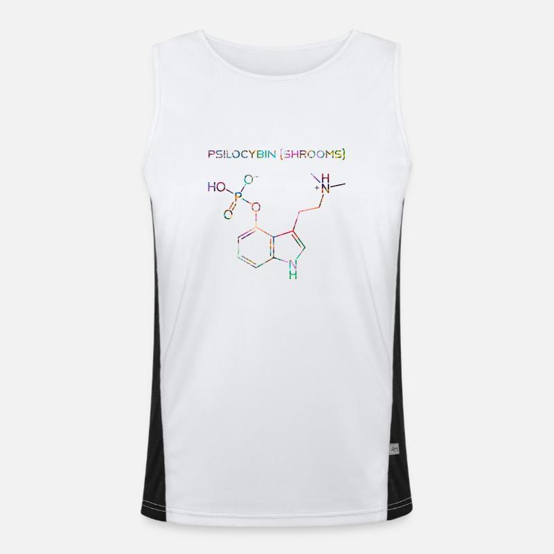 Psilocybin-Molekül Funktionelles Kontrast-Tank Top für Männer 