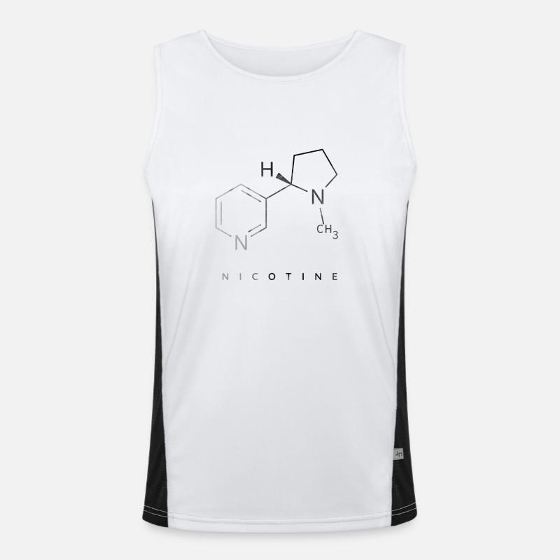 Molécule de nicotine Débardeur respirant contrasté Homme 