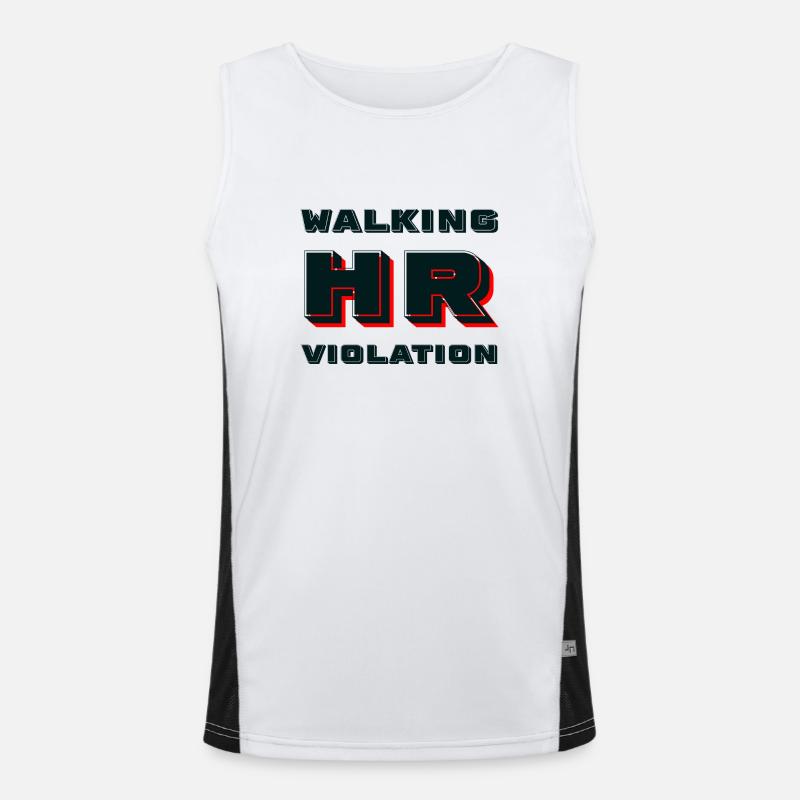 walking HR violation Men's Functional Contrast Tank Top 
