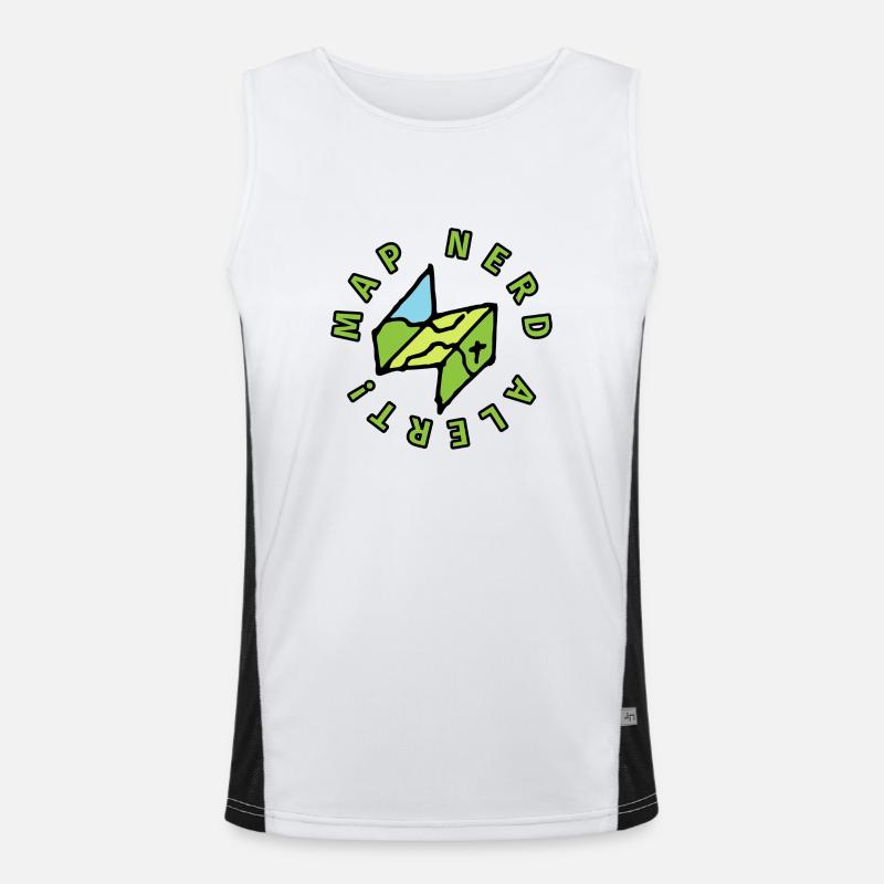 map nerd alert Men's Functional Contrast Tank Top 