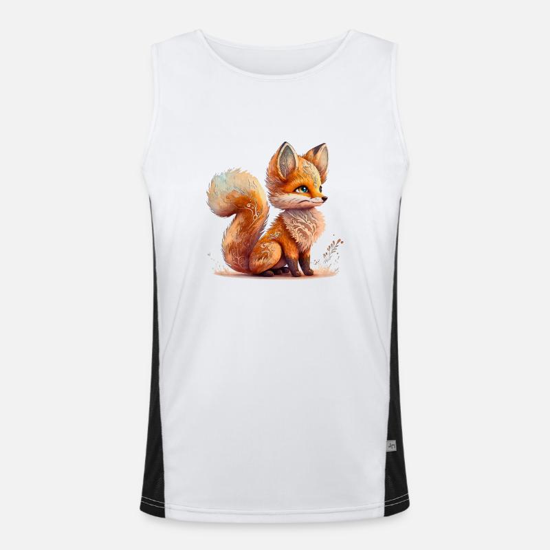 Eltefia Fuchs Funktionelles Kontrast-Tank Top für Männer 
