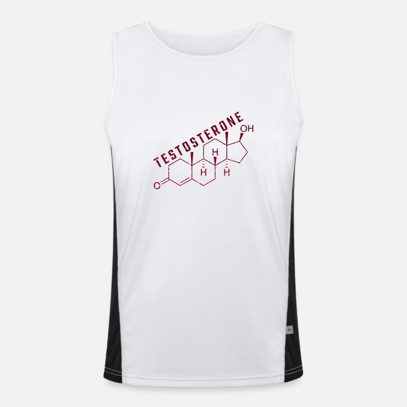 testosterone molecule Men's Functional Contrast Tank Top 